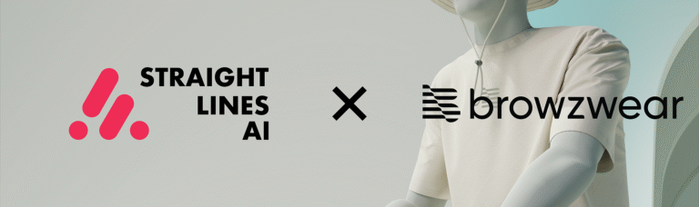 Straight Lines AI and Browzwear logos side by side, representing a strategic partnership in digital fashion design.