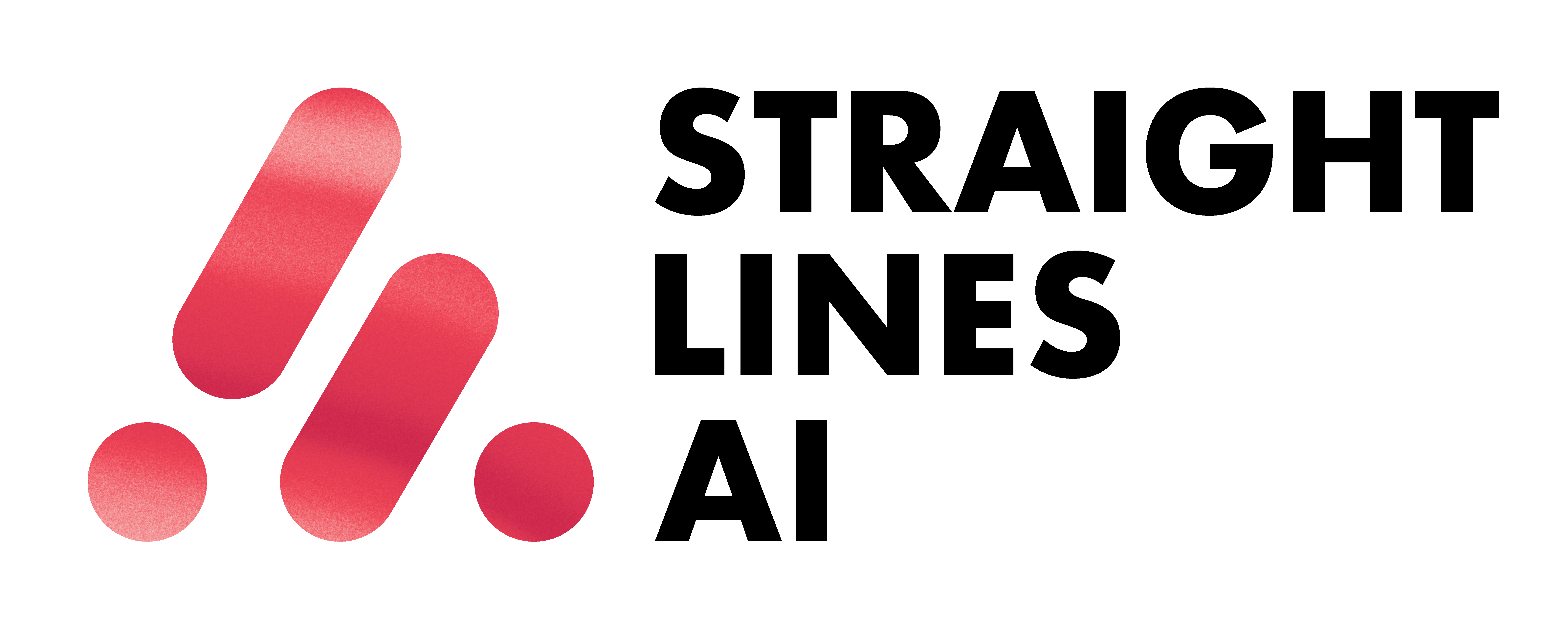 Straight Lines Ai logo with pink geometric shapes representing the AI platform partnering with MTRLobjects for apparel visualization